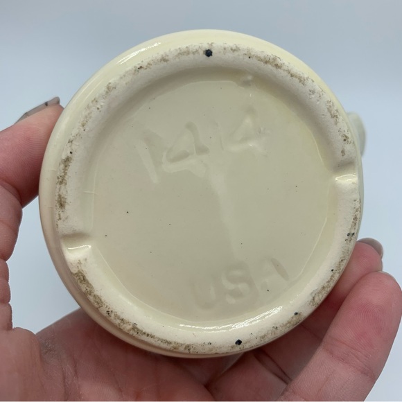 Vintage, McCoy Potter, #1414 Creamer With Blue and Pink Stripes, USA - Picture 5 of 5